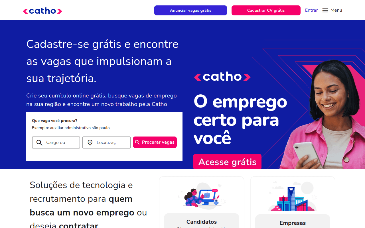 Catho 职位列表页面