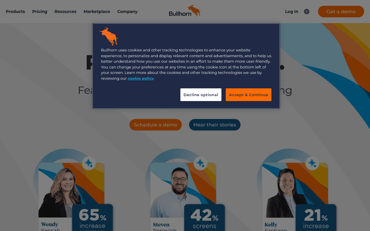 Bullhorn主页 — 企业级人才中介和招聘ATS和CRM