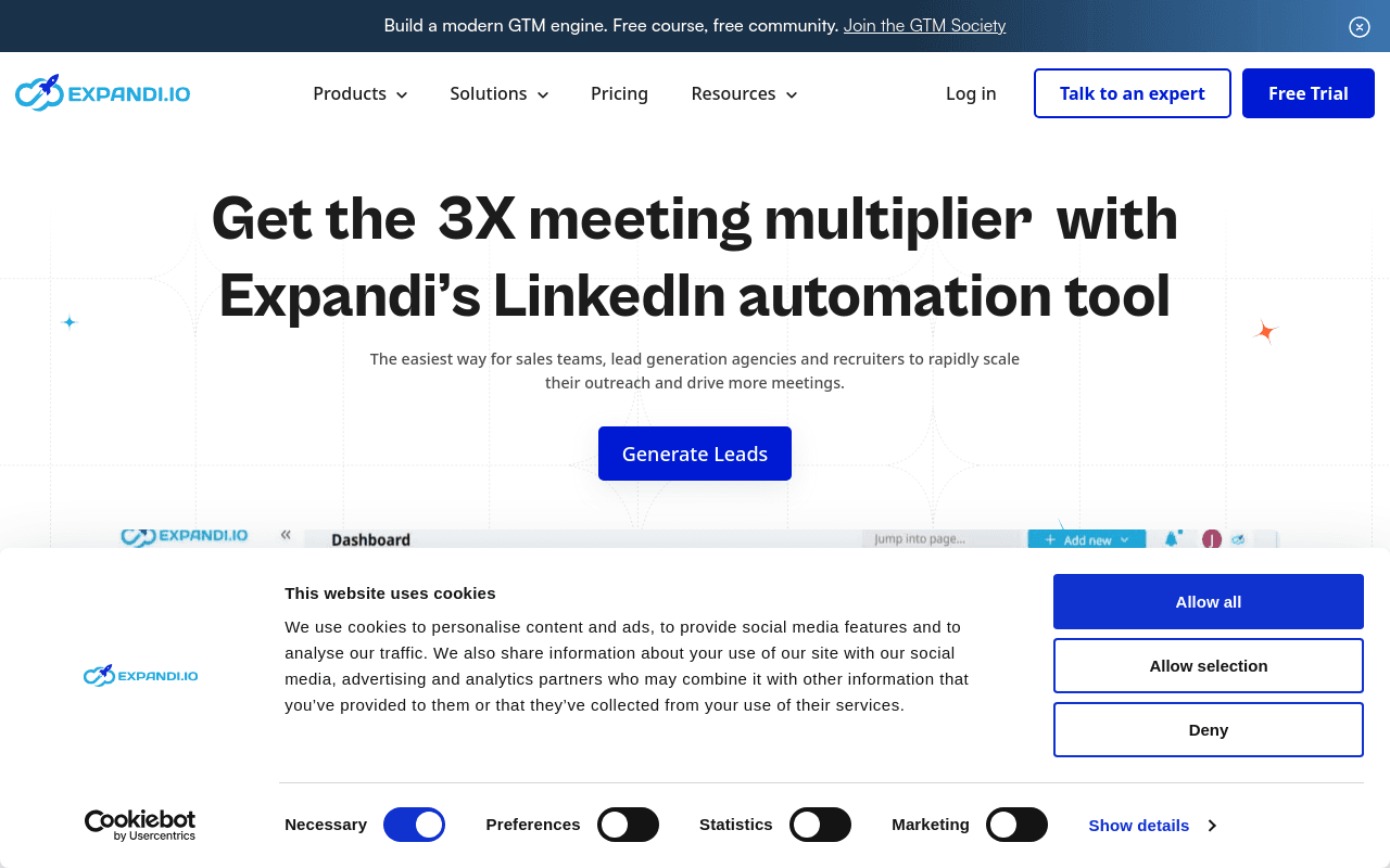 Expandi主页 — 面向代理机构的云端LinkedIn自动化