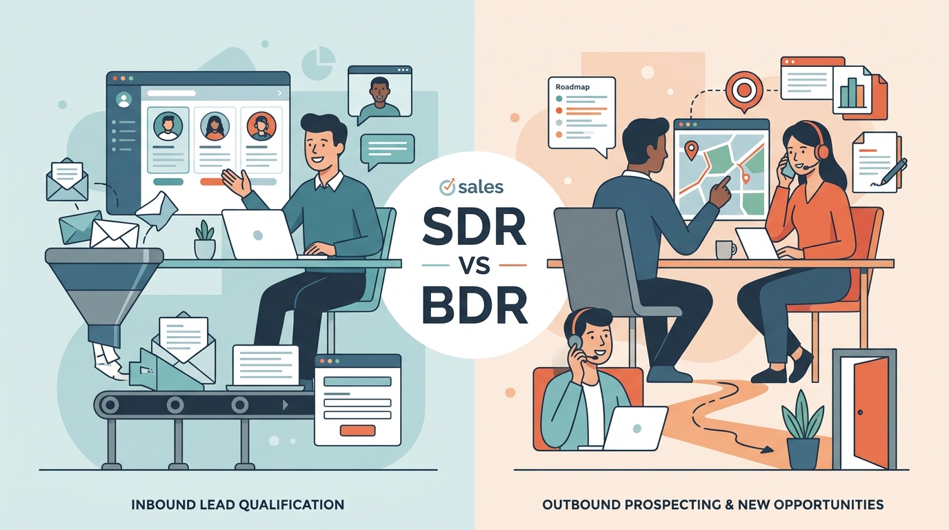 SDR vs BDR有什么区别？2026年B2B销售角色深度解析